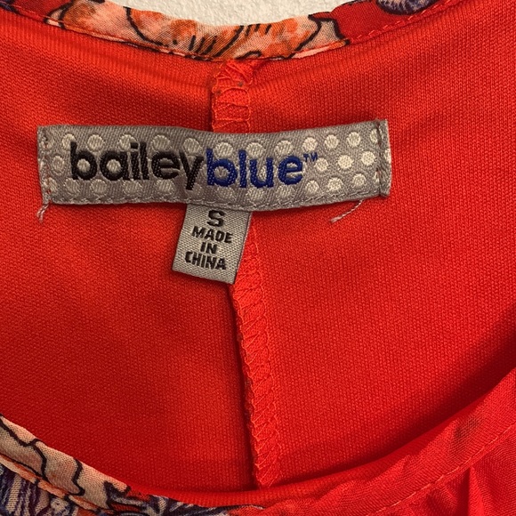 🌸 4/$20 🌸 Floral lined red womens small tunic length blouse / dress - Picture 5 of 7